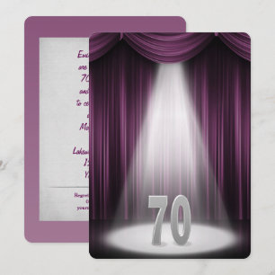 Invitation 70e anniversaire de mariage d'argent