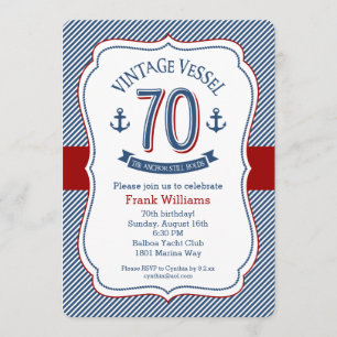 Invitation 70e anniversaire de Nautical
