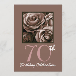 Invitation 70e anniversaire du CHOCOLATE Roses W1114