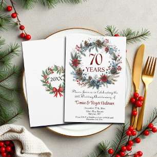 Invitation 70e anniversaire du Mariage Platinum hiver