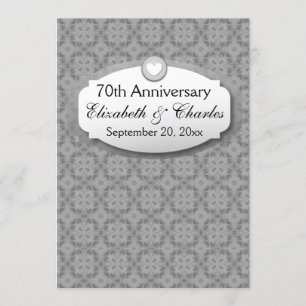 Invitation 70e anniversaire du Mariage Platinum Z03
