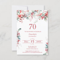 70e anniversaire Elégant Berry d'hiver Botanique