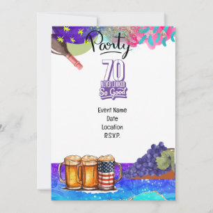 Invitation 70e anniversaire jamais eu l'air si bon