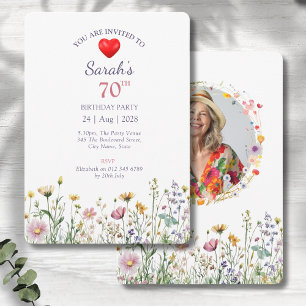 Invitation 70e anniversaire Jardin Floral Wild Meadow Photo