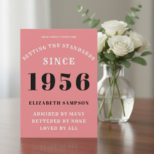 Invitation 70e anniversaire personnalisé 1956 Ajoutez votre n