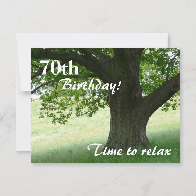 Invitation 70e anniversaire-Relax/avec devis (Devant)