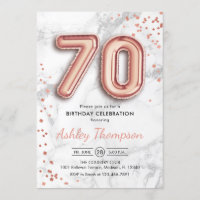 70e anniversaire - Rose Ballons d'or effet de marb