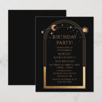 70e anniversaire Soixante-dix Celestial Black Gold