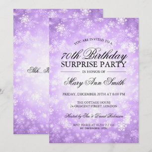 Invitation 70e anniversaire surprise Pays des merveilles d'hi