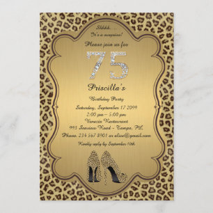 Invitation 75e anniversaire, 75e, Chaussures de talons hauts 