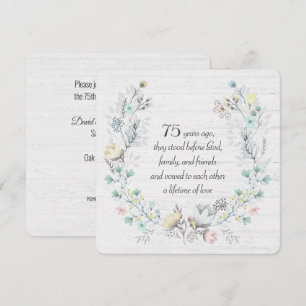 Invitation 75e Anniversaire De La Couronne Sur Le Bois