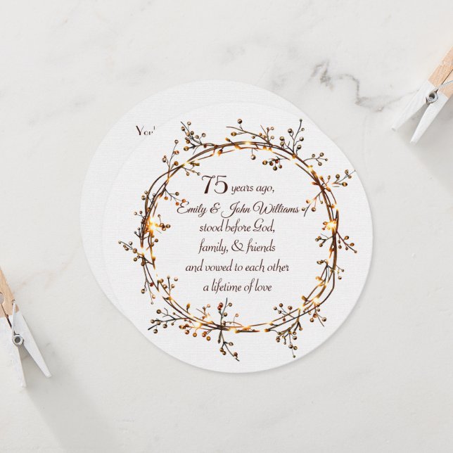 Invitation 75e anniversaire de la fête de l'automne soufflant (Devant/Arrière en situation)