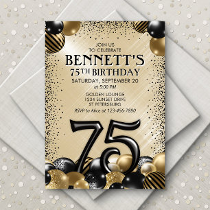 Invitation 75e anniversaire des ballons d'or noir