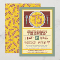 75e anniversaire Mens Funny Bacon Eggs Thème