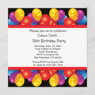 Invitation 75e anniversaire  Texte DO-IT-YOURSELF