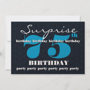Invitation 75e SurPRISE Blue and Midnight Birthday Party
