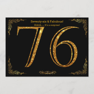 Invitation 76e fête d'anniversaire, styl Gatsby, parties scin