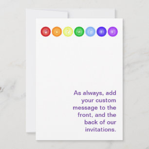 Invitation 7 Chakras dans un trait horizontal