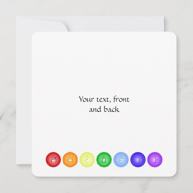 Invitation 7 chakras principaux en cercle (Devant)