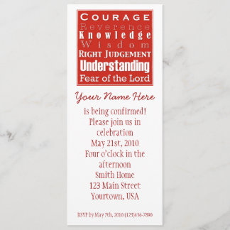 Invitation 7Cadeaux pour votre annonce de confirmation