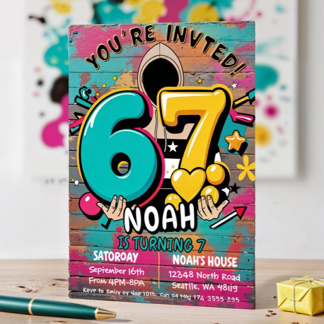 Invitation  7e anniversaire (Créateur téléchargé)