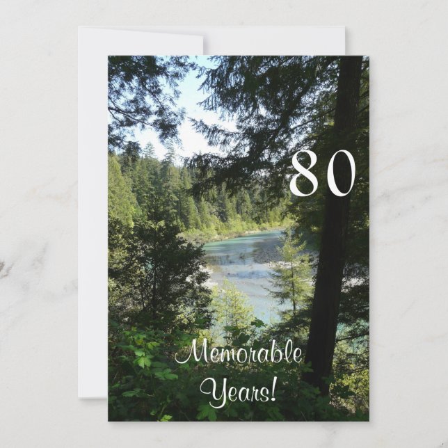 Invitation 80 Ans/Anniversaire Célébration-Lakeview (Devant)