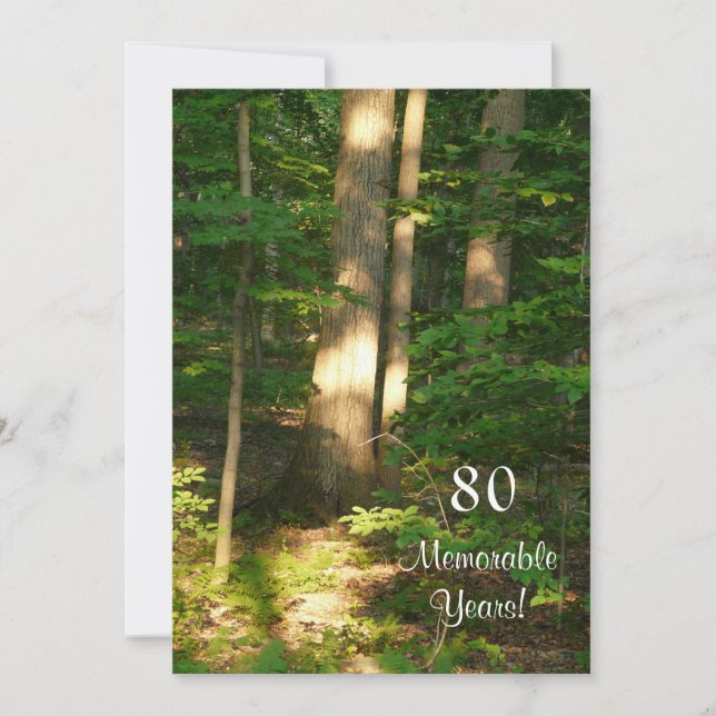 Invitation 80 Ans mémorables/Fête d'anniversaire-Homme (Devant)