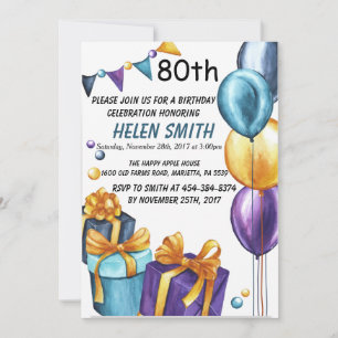 Invitation 80e anniversaire