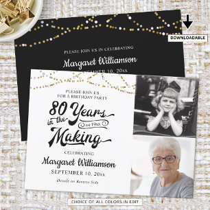 Invitation 80e anniversaire 80 ans dans la fabrication de l'o
