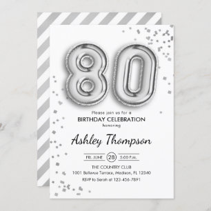 Invitation 80e anniversaire - Ballons d'esquive