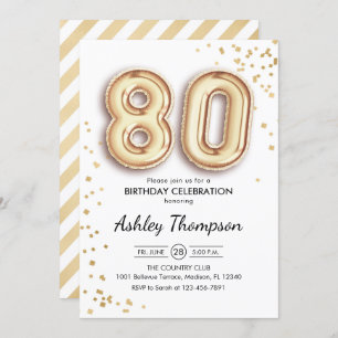 Invitation 80e anniversaire - Ballons d'or