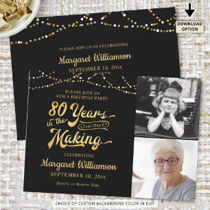 Invitation 80e anniversaire Black Gold 80 ans dans la fabrica