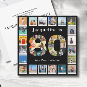 Invitation 80e anniversaire Conception de votre propre photo 