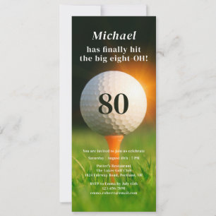 Invitation 80e Anniversaire Golf 80e Photo QR Code