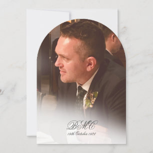Invitation 80e Anniversaire Homme Photo Elegant Arch