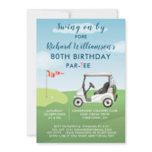 80e fête d'anniversaire Fête de Golf pour hommes