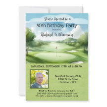 80e Fête d'anniversaire Homme Photo Golf