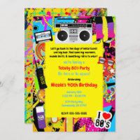 80's 1980s Yellow Retro thème Anniversaire fête