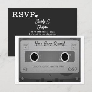 Invitation 80s Style Retro Music Bande RSVP