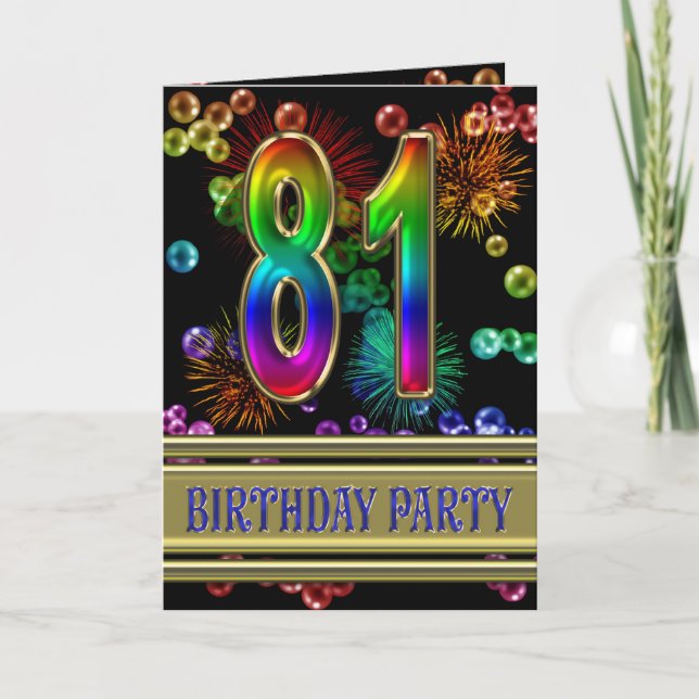 Invitation 81st Birthday Party Invite (Devant)