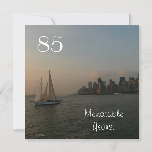 Invitation 85 Ans mémorables/Fête d'anniversaire-Homme (Devant)