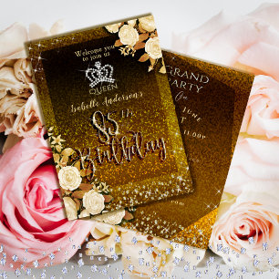 Invitation 85e anniversaire Couronne d'Or Brillante 