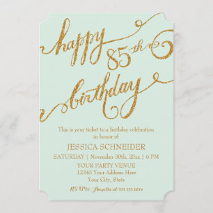 Invitation 85e anniversaire de la fête du 85e anniversaire