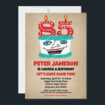 Invitation 85e anniversaire Funny Cake Mens Décont<br><div class="desc">Un drôle de gâteau d'anniversaire de dessin animé à l'invitation de 85ème anniversaire pour un mari,  un ami,  un père ou grand-père ou des dames,  aussi!</div>