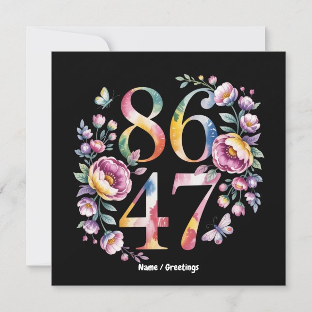 Invitation 8647 Style Boho Floral Subtil Une Manifestation Pa (Devant)
