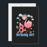 Invitation 8e anniversaire Filles Flamant rose 8 ans Tropical<br><div class="desc">Funny Flamingo Gift for men,  Gift for women,  wife,  husband,  son,  daughter,  grandson,  granddaughter. Design Gift Idea for Birthday,  Christmas,  Anniversary,  Fathers day,  Mothers Day,  matching outfit men,  women,  father,  wife,  teacher.</div>
