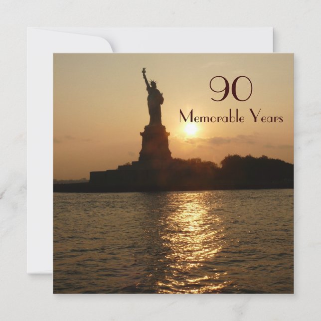 Invitation 90e anniversaire Célébration/coucher du soleil sur (Devant)
