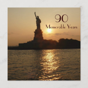 Invitation 90e anniversaire Célébration/coucher du soleil sur