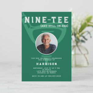 Invitation 90e anniversaire de fête Photo Modern Golf Green