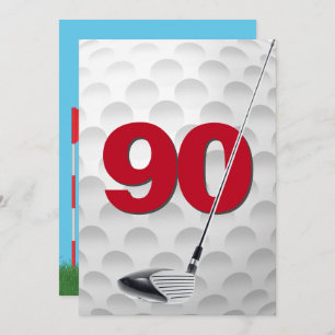 Invitation 90e anniversaire Golf Theme Party